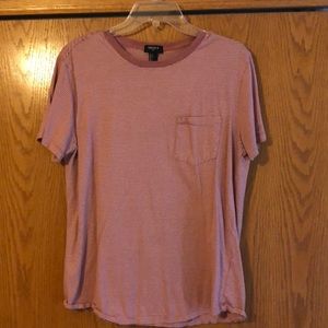 Pink and White Striped Tee